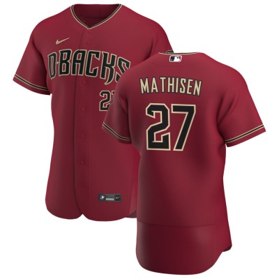 Arizona Arizona Diamondbacks #27 Wyatt Mathisen Men's Nike Crimson Authentic Alternate Team MLB Jersey
